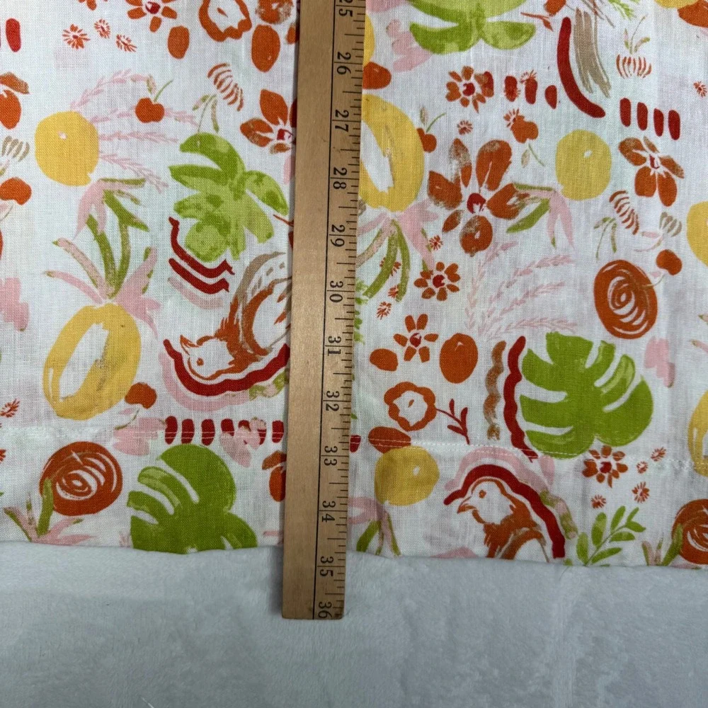 C&C California Linen Tropical Floral Bird Shift Dress Womens L | Resort - Picture 7 of 8